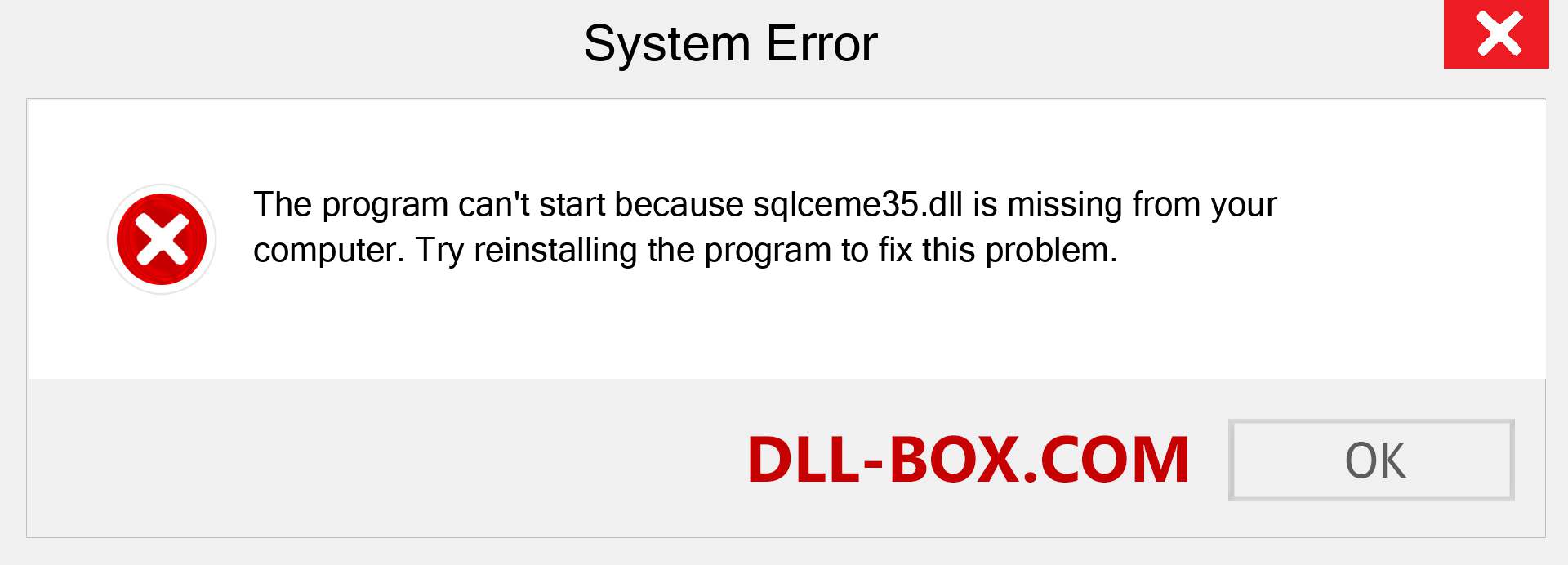  sqlceme35.dll file is missing?. Download for Windows 7, 8, 10 - Fix  sqlceme35 dll Missing Error on Windows, photos, images